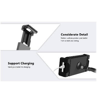 UNIVERSAL MULTI-ANGLE ADJUSTABLE LONG ARM TABLET DESKTOP STAND HOLDER BLACK | INIFISPCE