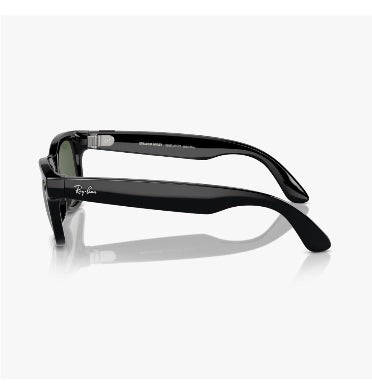 RAY-BAN META - WAYFARER SMART GLASSES STANDARD SHINY BLACK/GREEN