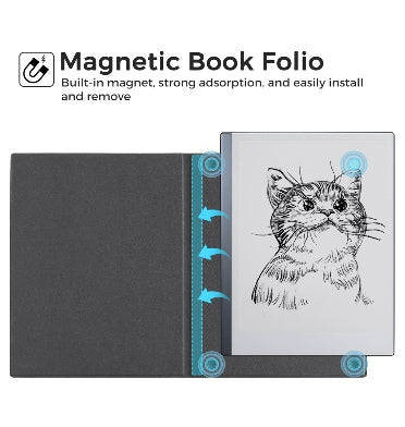 COBAK PREMIUM PU LEATHER BOOK FOLIO COVER BLACK FOR REMARKABLE 2