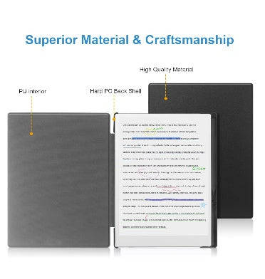 REMARKABLE PAPER PRO PREMIUM SLIM PU LEATHER FOLIO COVER WITH PEN HOLDER BLACK | KUROKO