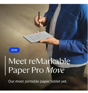 REMARKABLE PAPER PRO MOVE TABLET/MARKER PLUS & POLYMER WEAVE BOOK FOLIO GRAY