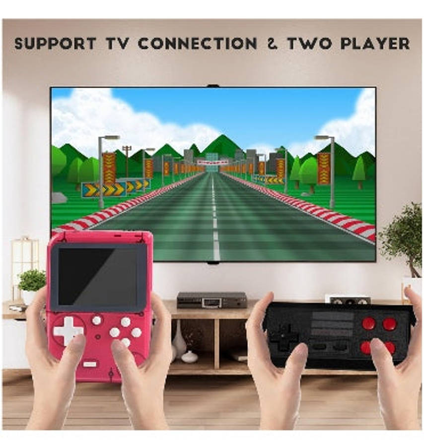 RETRO HANDHELD GAME CONSOLE RED