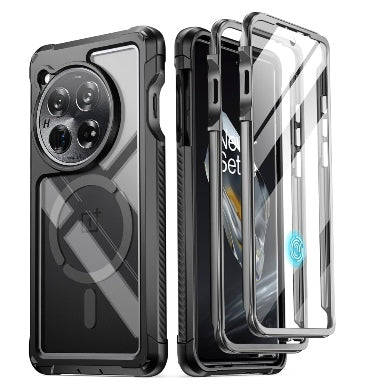 ONEPLUS 12 PREMIUM FULL BODY RUGGED POETIC REVOLUTION MAGSAFE CASE BLACK/CLEAR | POETIC