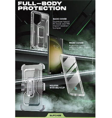SAMSUNG GALAXY S23 ULTRA FULL BODY RUGGED PROTECTIVE CASE ICE CLEAR | SUPCASE