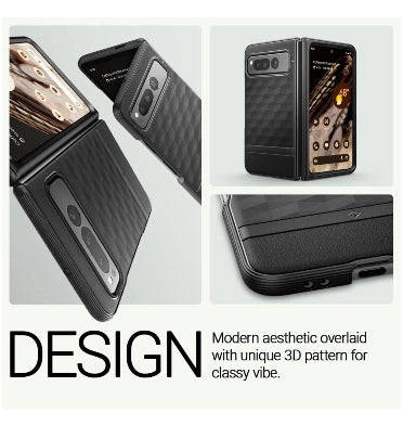 GOOGLE PIXEL FOLD PREMIUM PARALLAX SERIES PROTECTIVE CASE MATTE BLACK | CASEOLOGY