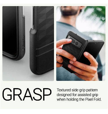 GOOGLE PIXEL FOLD PREMIUM PARALLAX SERIES PROTECTIVE CASE MATTE BLACK | CASEOLOGY