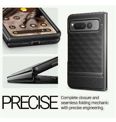 GOOGLE PIXEL FOLD PREMIUM PARALLAX SERIES PROTECTIVE CASE MATTE BLACK | CASEOLOGY