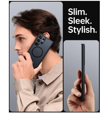 SAMSUNG GALAXY S23 ULTRA PREMIUM MAGSAFE MAGIC MAG SERIES CASE TRANSLUCENT BLACK | MEIFIGNO