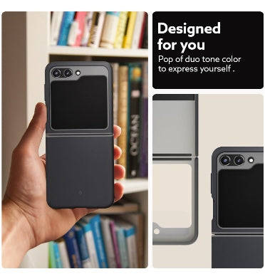 SAMSUNG GALAXY Z FLIP 5 PREMIUM NANO POP SILICONE CASE BLACK SESAME | CASEOLOGY