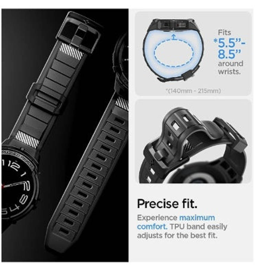 SAMSUNG GALAXY WATCH 6 CLASSIC PREMIUM RUGGED ARMOR PRO CASE 43MM BLACK | SPIGEN