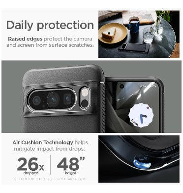 GOOGLE PIXEL 8 PRO PREMIUM RUGGED ARMOR CASE BLACK | SPIGEN