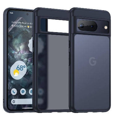 GOOGLE PIXEL 8 PREMIUM SLIM TRANSLUCENT BUMPER CASE MATTE BLACK