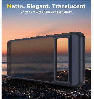 GOOGLE PIXEL 8 PREMIUM SLIM TRANSLUCENT BUMPER CASE MATTE BLACK