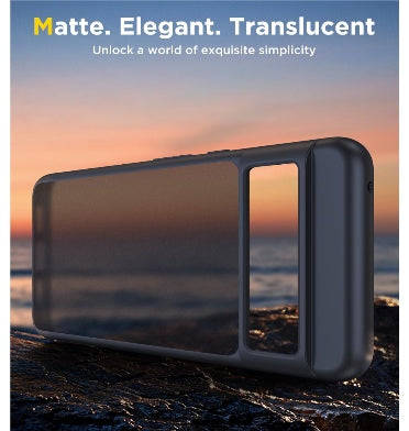 GOOGLE PIXEL 8 PRO PREMIUM SLIM TRANSLUCENT BUMPER CASE MATTE BLACK