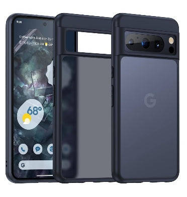 GOOGLE PIXEL 8 PRO PREMIUM SLIM TRANSLUCENT BUMPER CASE MATTE BLACK