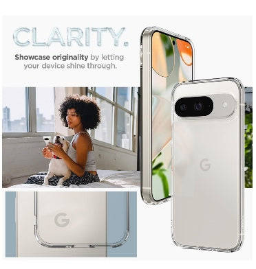 GOOGLE PIXEL 9 / 9 PRO PREMIUM SLIM ULTRA HYBRID CASE CLEAR | SPIGEN