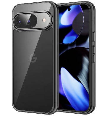 GOOGLE PIXEL 9 / 9 PRO PREMIUM PROTECTIVE TPU CASE CLEAR/BLACK | JETECH