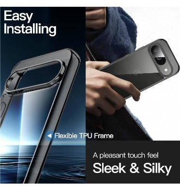 GOOGLE PIXEL 9 / 9 PRO PREMIUM PROTECTIVE TPU CASE CLEAR/BLACK | JETECH