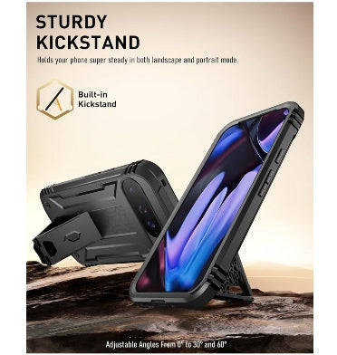 GOOGLE PIXEL 9 PRO XL PREMIUM FULL BODY RUGGED REVOLUTION CASE BLACK | POETIC