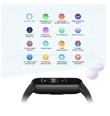 XIAOMI AMAZFIT BAND 5 FITNESS TRACKER WITH ALEXA BLACK