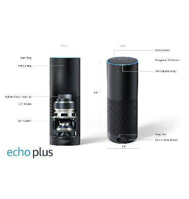 AMAZON ECHO PLUS 2017 WITH BUILT-IN SMART HUB SILVER