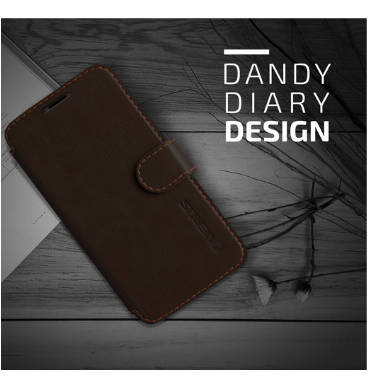 SAMSUNG GALAXY S6 PREMIUM LEATHER WALLET CASE COFFEE BROWN | VERUS
