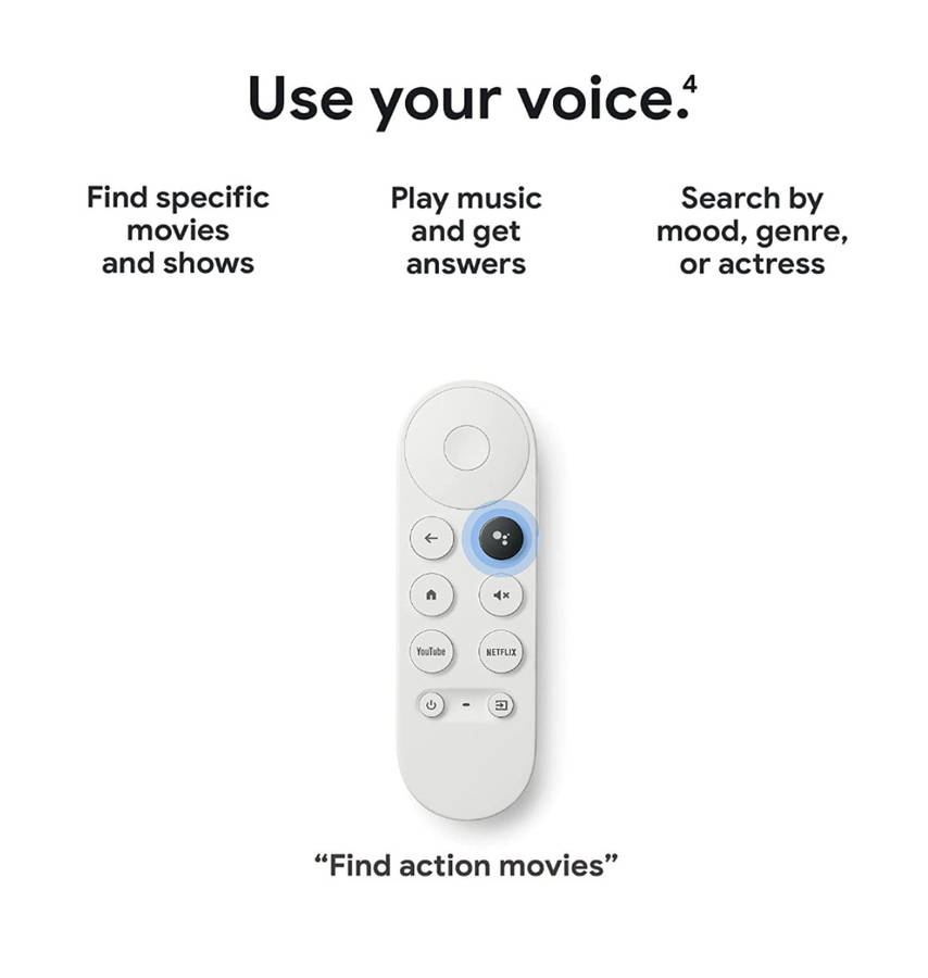 GOOGLE CHROMECAST 4 HD WITH GOOGLE TV SNOW