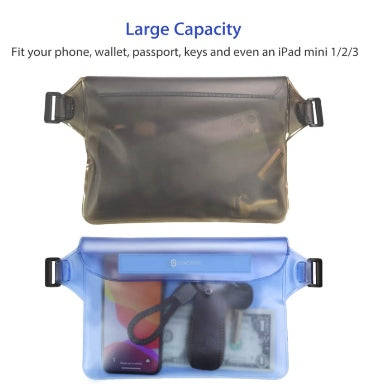 SYNCWIRE WATERPROOF POUCH BAG W/ADJUSTABLE WAIST STRAP 2PK