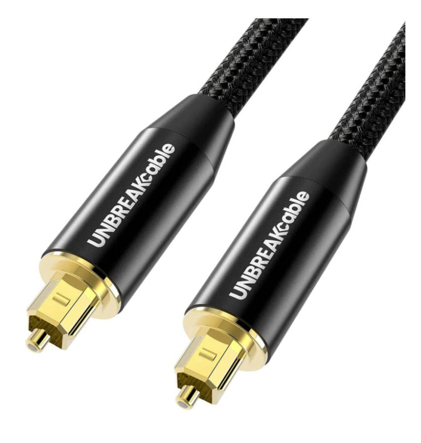 UNBREAKCABLE DIGITAL OPTICAL AUDIO DOUBLE NYLON BRAIDED CABLE 3M