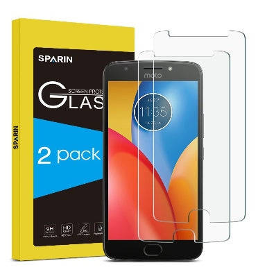 MOTO E4 PLUS PREMIUM TEMPERED GLASS SCREEN PROTECTOR 9H 2PK | SPARIN