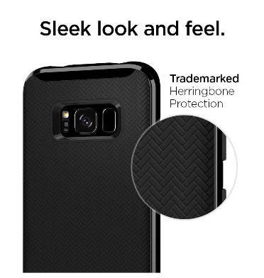 SAMSUNG GALAXY S8+ PLUS PREMIUM NEO HYBRID CASE SHINY BLACK | SPIGEN