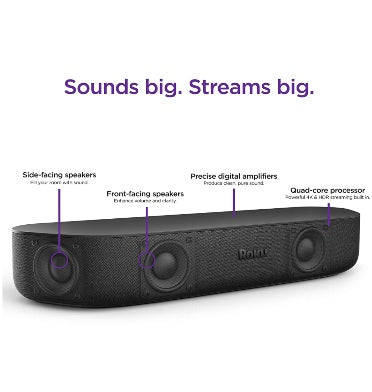 ROKU STREAMBAR 4K/HDR UHD STREAMING MEDIA PLAYER/SPEAKER 9102R (2020)