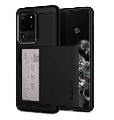 SAMSUNG GALAXY S20+ PREMIUM SLIM ARMOR CARD CASE BLACK | SPIGEN