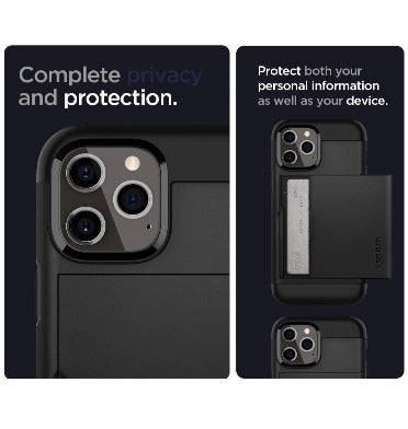 IPHONE 12 PRO PREMIUM SLIM ARMOR CARD CASE BLACK | SPIGEN