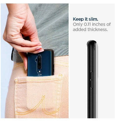 ONEPLUS 7T PRO PREMIUM HYBRID CASE CLEAR/BLACK | SPIGEN