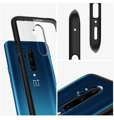 ONEPLUS 7T PRO PREMIUM HYBRID CASE CLEAR/BLACK | SPIGEN