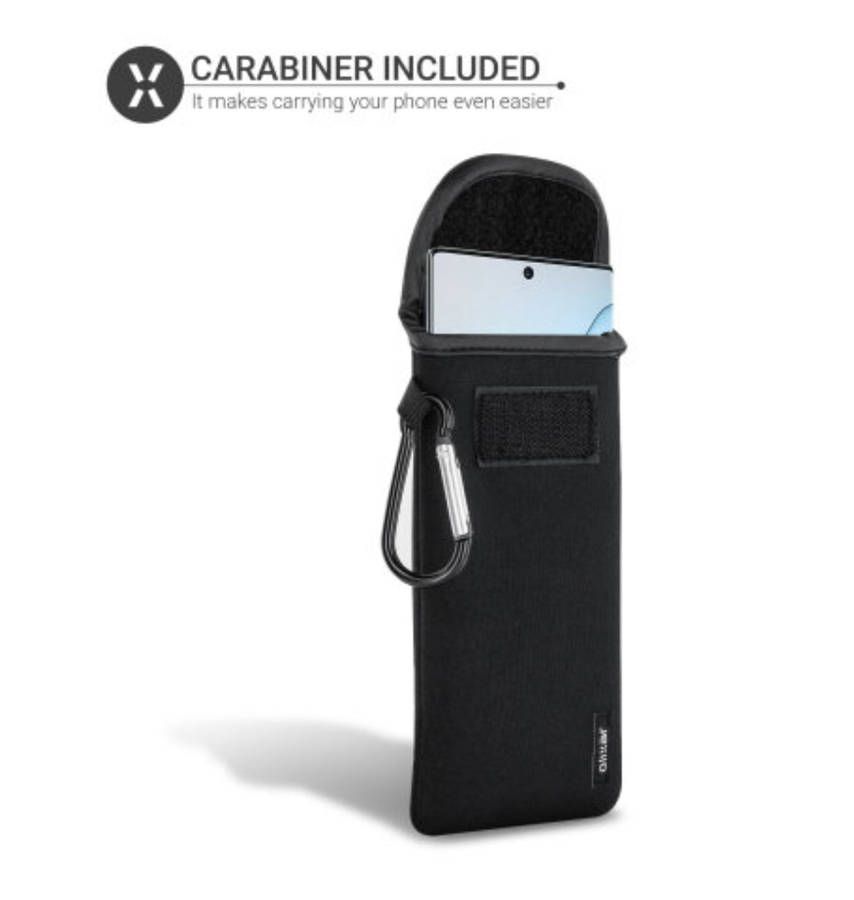 NEOPRENE UNIVERSAL SMARTPHONE POUCH SLEEVE BLACK | OLIXAR