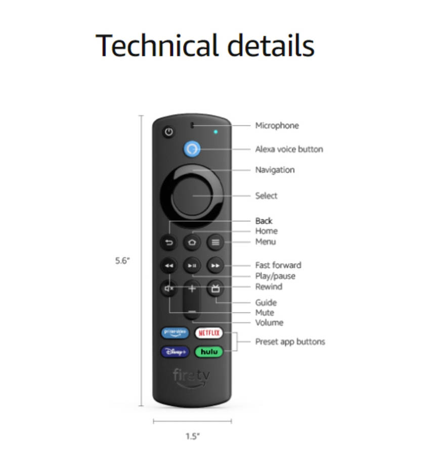 AMAZON ALEXA VOICE REMOTE 3RD GEN (2021)