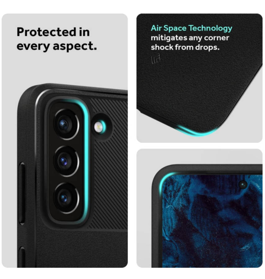 SAMSUNG GALAXY S21 FE PREMIUM VAULT SERIES PROTECTIVE CASE SANDSTONE BLACK | CASEOLOGY