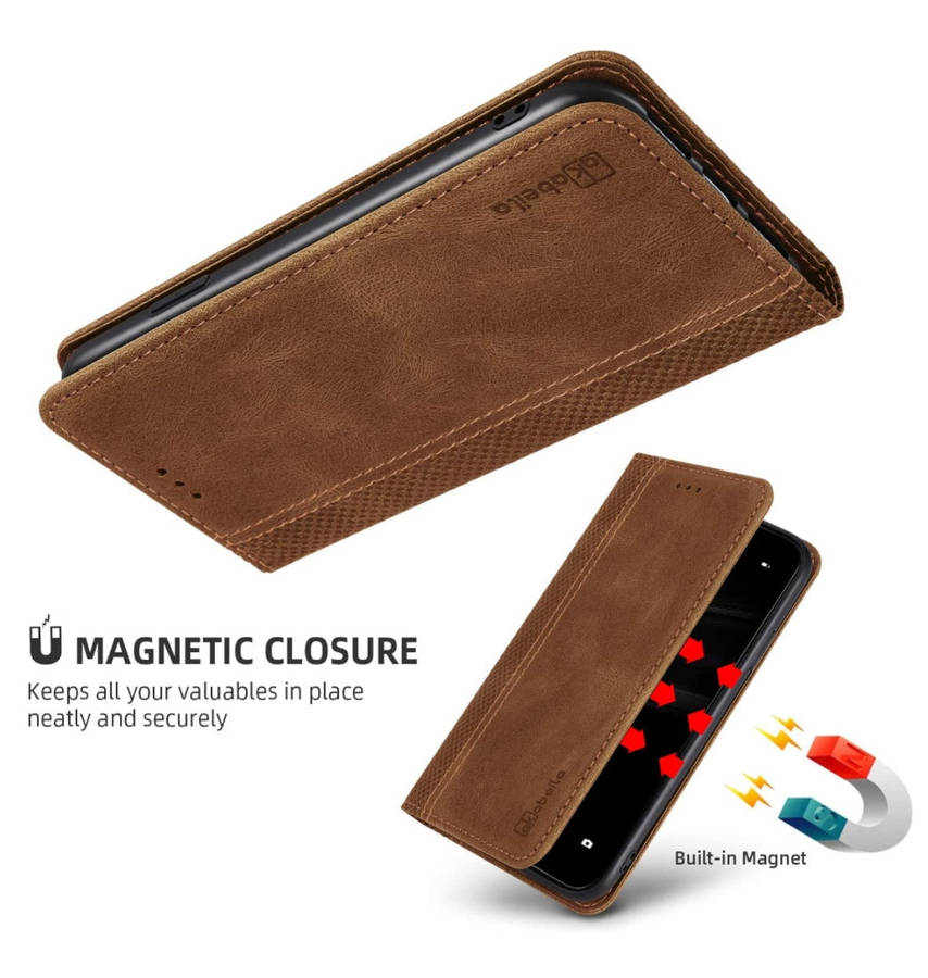 SONY XPERIA 1 IV PREMIUM PU LEATHER WALLET FLIP CASE WITH CARD SLOT BROWN