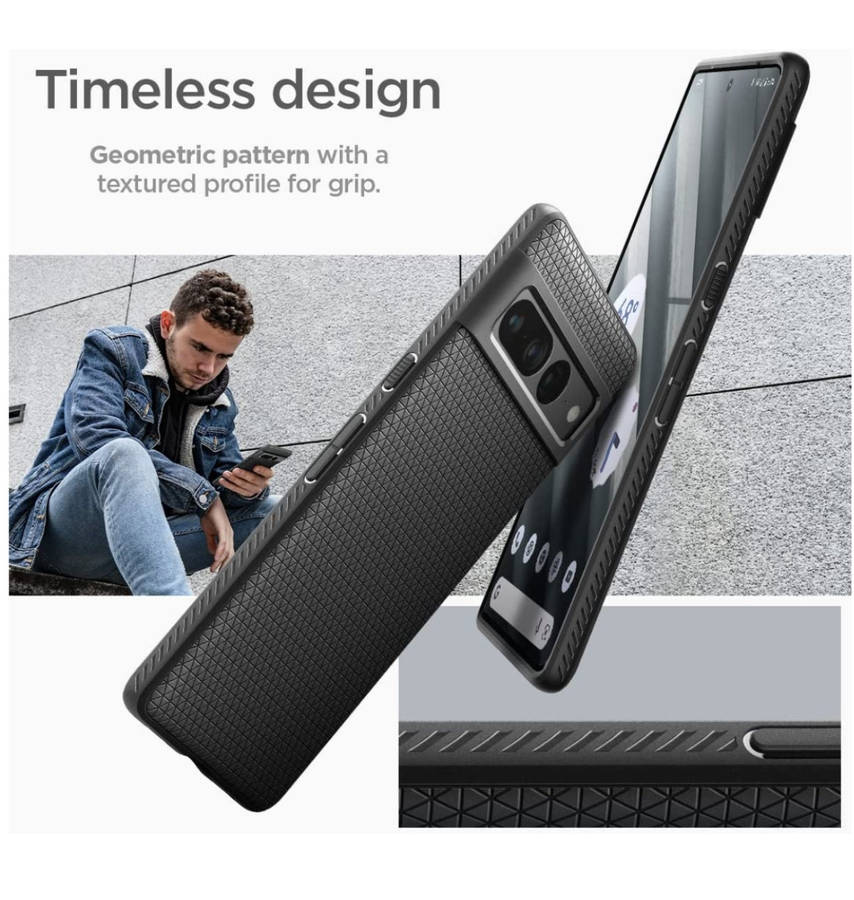 GOOGLE PIXEL 7 PRO PREMIUM SLIM LIQUID AIR CASE BLACK | SPIGEN