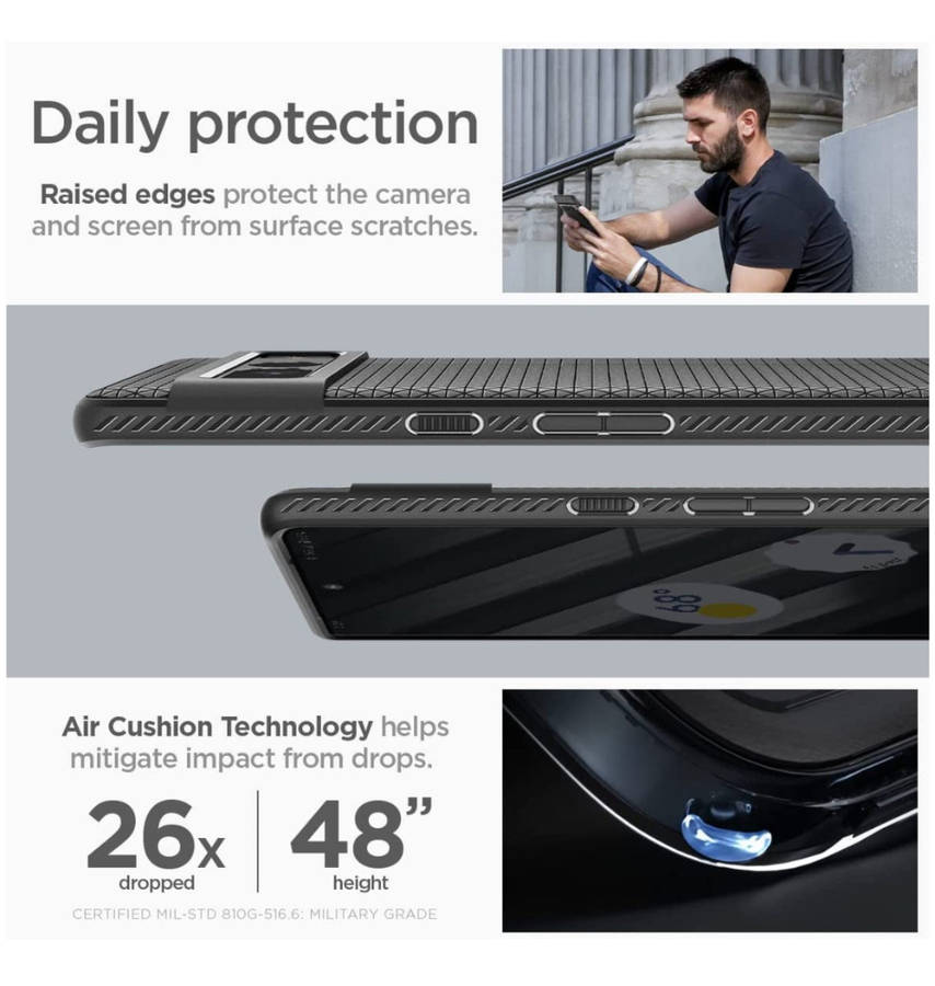 GOOGLE PIXEL 7 PRO PREMIUM SLIM LIQUID AIR CASE BLACK | SPIGEN