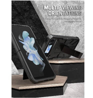 SAMSUNG GALAXY Z FLIP 4 PREMIUM FULL-BODY RUGGED SPARTAN SERIES CASE MATTE BLACK | POETIC