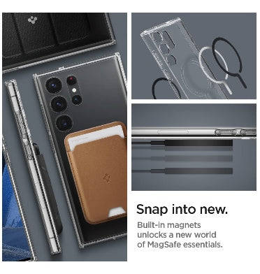 SAMSUNG GALAXY S23 ULTRA PREMIUM ULTRA HYBRID MAGSAFE CASE CLEAR | SPIGEN