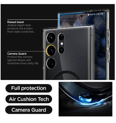 SAMSUNG GALAXY S23 ULTRA PREMIUM ULTRA HYBRID MAGSAFE CASE CLEAR | SPIGEN