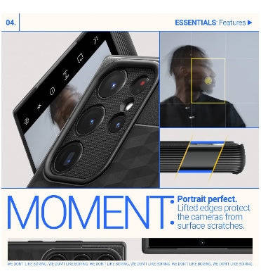 SAMSUNG GALAXY S23 ULTRA PREMIUM PARALLAX SERIES PROTECTIVE CASE MATTE BLACK | CASEOLOGY