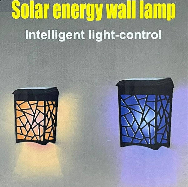 Solar Powered Decorative Wall Lamp RGB And Warm White