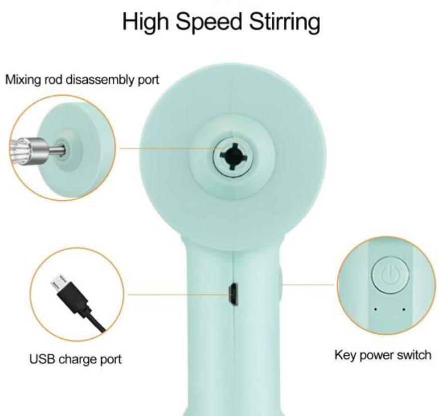 USB Port Rechargeable Handheld Mixer