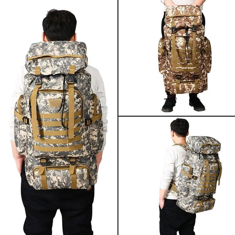 80L Hiking Military Outdoor Backpack For Tactical Fishing Activities