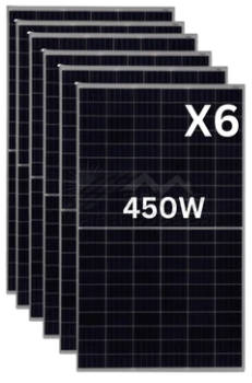 450W SOLAR PANEL MONO SOLAR 6 PACK